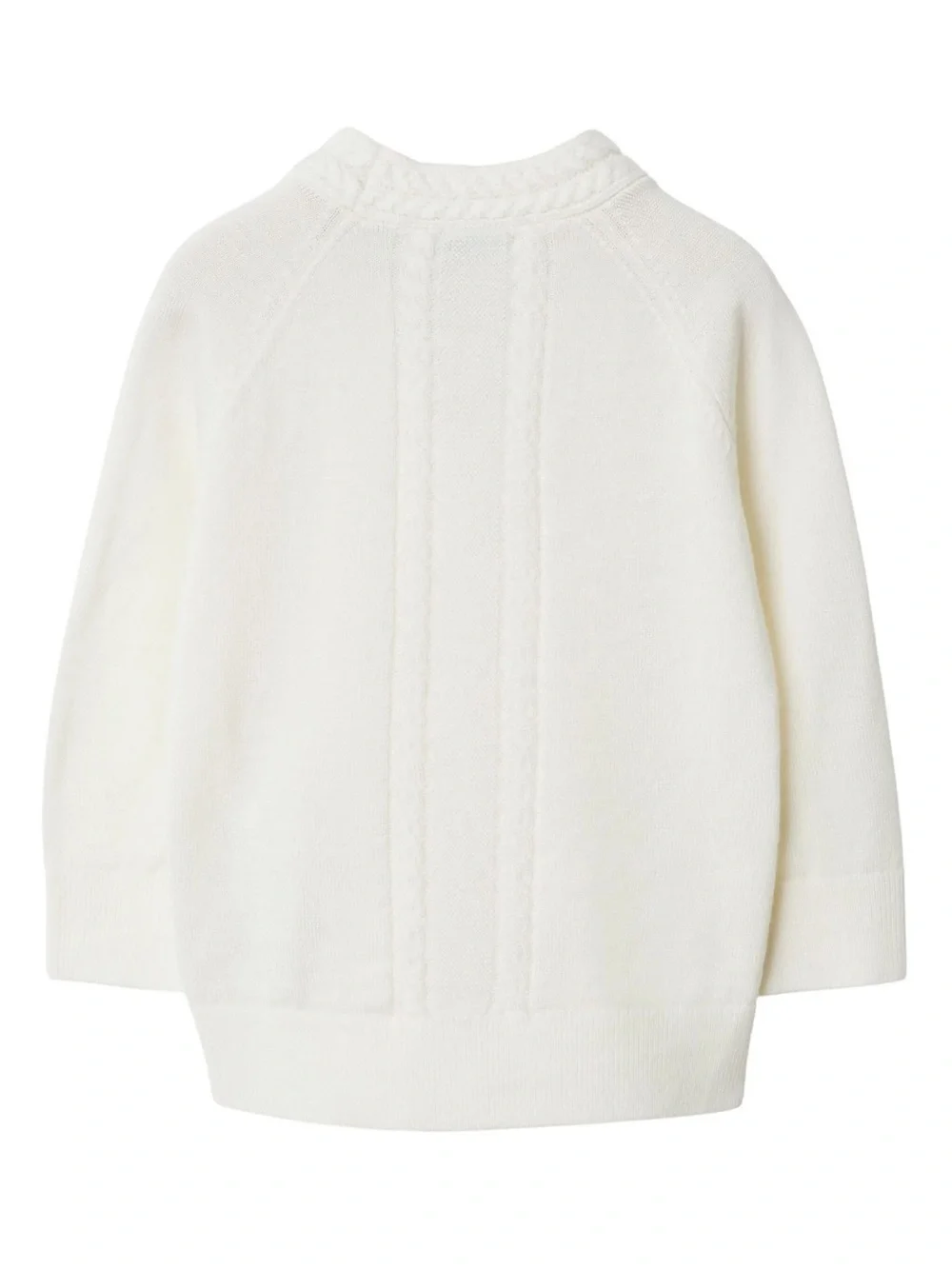 BURBERRY kids Cream Knit Cardigan with Blue Motif. NWT 6 months and up. 68cm